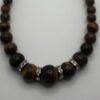 Vintage Tiger Eye Sterling Silver Necklace (ML44) - Image 8