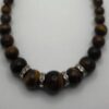 Vintage Tiger Eye Sterling Silver Necklace (ML44) - Image 9