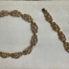 Vintage Courreges Gold Tone Necklace and Bracelet