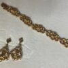 Vintage Courreges Gold Tone Necklace and Bracelet - Image 3