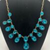 Elegant Blue Stone Statement Necklace