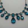 Elegant Blue Stone Statement Necklace - Image 2