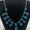 Elegant Blue Stone Statement Necklace - Image 3