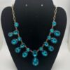 Elegant Blue Stone Statement Necklace - Image 6