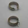 Sterling Silver with Vermeil Textured Hoop Earrings