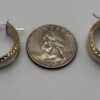 Sterling Silver with Vermeil Textured Hoop Earrings - Image 5