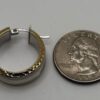 Sterling Silver with Vermeil Textured Hoop Earrings - Image 6