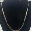 Tricolor Sterling Silver Braided Necklace