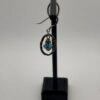 Sterling Silver Earrings with Blue Bead Dangle.(ML46). - Image 2